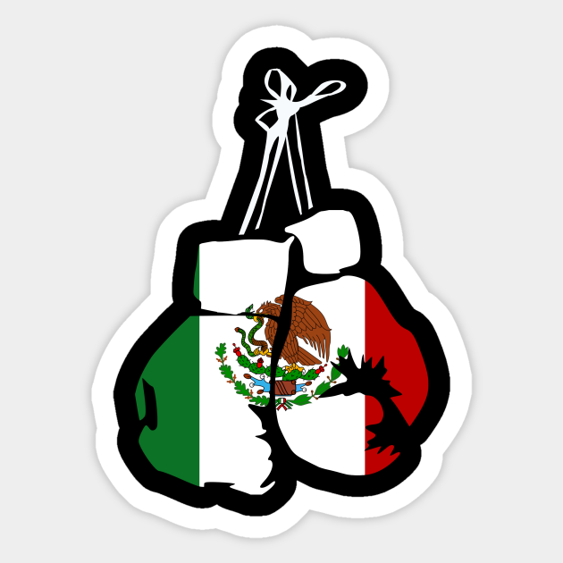 Mexico boxing gloves with Mexican flag for boxer Mexican Flag Sticker TeePublic
